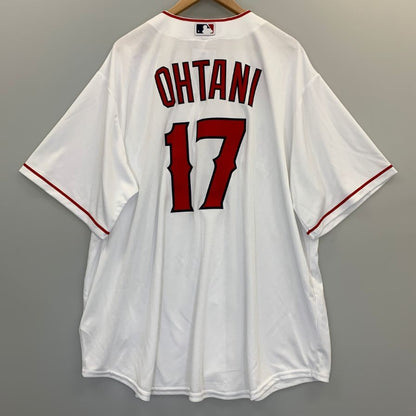 ナイキ レプリカユニフォーム ロサンゼルス エンジェルス 17番 大谷翔平 野球 ベースボール ホワイト メンズ サイズXXL NIKE MLB【AFB6】【中古】