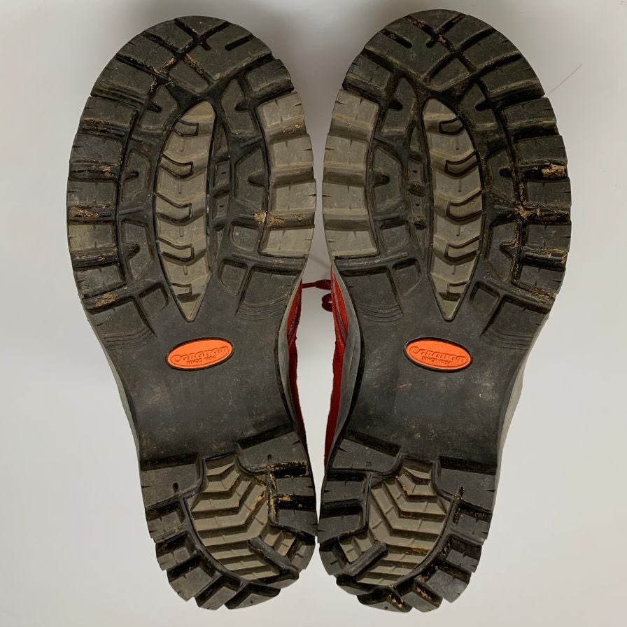 キャラバン トレッキングシューズ ゴアテックス 赤 24.5EEE レディース レースアップ ブーツ 靴 GORE-TEX CARAVAN 約24.5cm【AFC6】