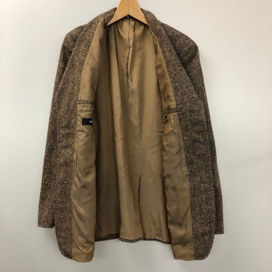 中古◆ヒューゴボス ツイードジャケット メンズ ブラウン系 サイズ48 HUGO BOSS 【AFA15】