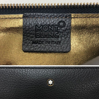 モンンブラン レザー ポーチ スノーホワイト イタリア製 ユニセックス ブラック Mont Blanc【AFE5】