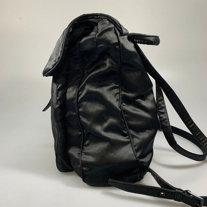 ジョルジオアルマーニ ル コレツィオーニ リュック フラップ バックパック ナイロンキャンバス ブラック ユニセックス GIORGIO ARMANI【AFE4】
