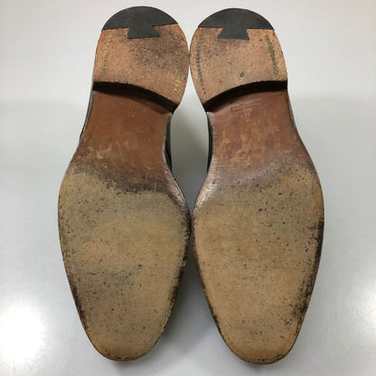ジョンロブ ラッセル パンチドキャップトゥ ブラック サイズ8E JOHN LOBB ビジネスシューズ 約26.5cm【LA】【中古】