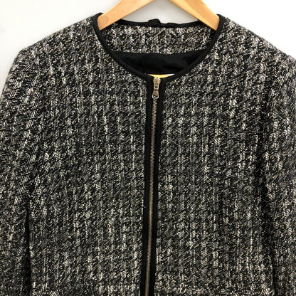 中古◆レッドヴァレンティノ ペプラム ツイード ジャケット ブラック サイズ42 RED VALENTINO 【AFB36】