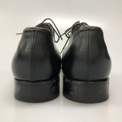 サントーニ レザーシューズ ストレートチップ 内羽根 メンズ サイズ7.5 ブラック Santoni 約25.5cm【AFC33】
