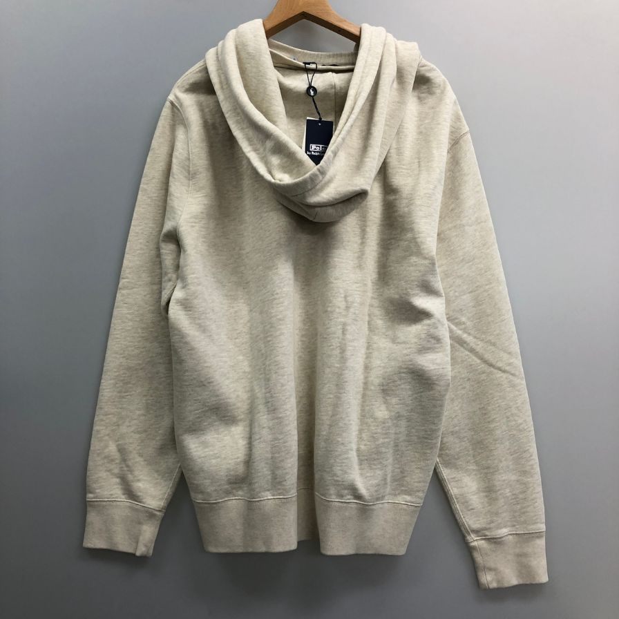 新品同様◆ポロ ラルフローレン プルオーバーパーカー ベアプリント ベージュ メンズ サイズL POLO RALPH LAUREN 【AFB40】