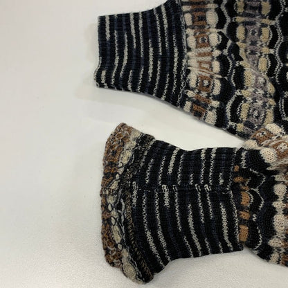美品◆ミッソーニ カーディガン オールド ウオモ ブラック メンズ サイズ50 MISSONI UOMO 【AFB4】