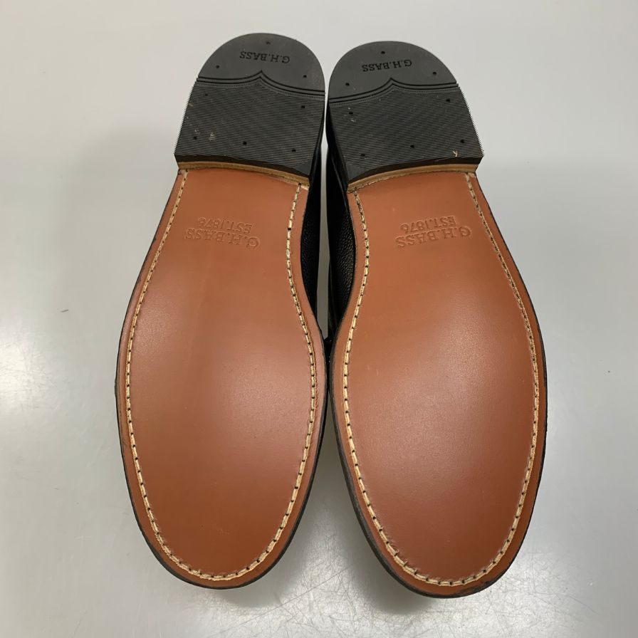 ジーエイチバス ローファー ウィージャンズ ラーソン シボレザー  サイズ9.5 メンズ ブラック G.H.Bass&Co. WEEJUNS LARSON 約27.5cm【AFD14】