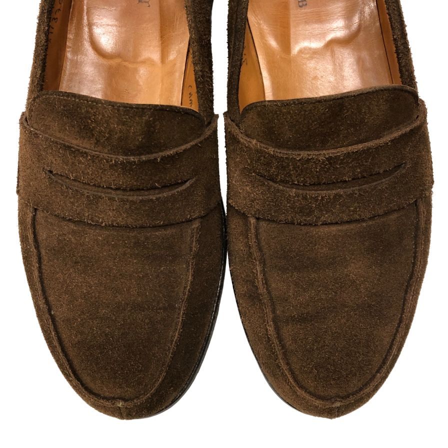ジョンロブ キャンパス 315 スウェード メンズサイズ 7E ブラウン JOHN LOBB ローファー 約25.5cm【LA】【中古】