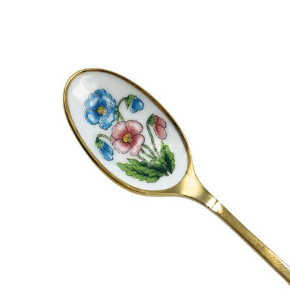 デミタッセ スプーンセット 花柄 ゴールド DEMITASSE【AFI26】【中古】