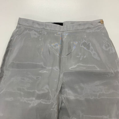 ジョルジオアルマーニ パンツ サイドジップ グレー レディース  サイズ38 GIORGIO ARMANI 【AFB35】