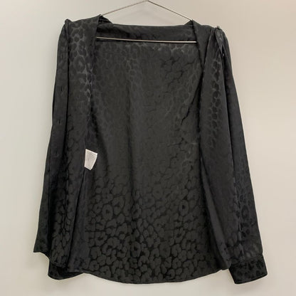 美品◆グッチ 長袖シャツ レオパード シルク ブラック サイズ40 レディース 309580 GUCCI 【AFB18】