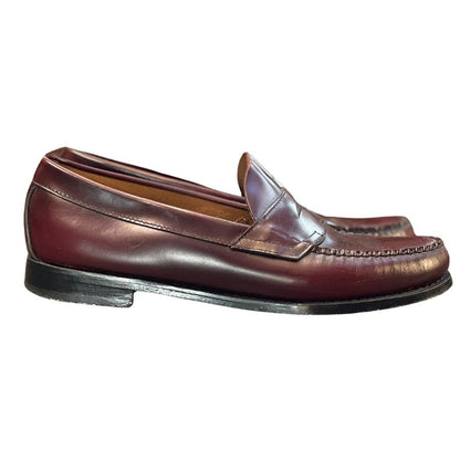 ジーエイチバス レザーシューズ ローファー ローガン ガラスレザー バーガンディ メンズ サイズUS9.5D G.H.Bass&Co. ローファー 約27.5cm【LA】【中古】