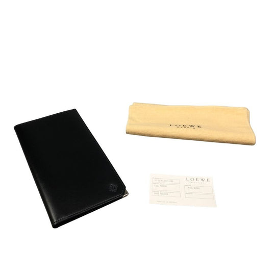 ロエベ 札入れ 長財布 レザー カードケース アナグラム ブラック LOEWE【AFI20】
