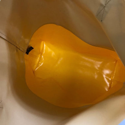 マルニ トライベッカ PVC ショッピングバック バイカラー ホワイト×イエロー MARIN【AFE5】