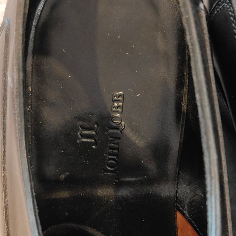 ジョンロブ レザーシューズ ウェルハム Uチップ カーフ 8000ラスト ブラック メンズ サイズUK6.5EE JOHN LOBB WELHAM ビジネスシューズ 約25.0cm【LA】【中古】