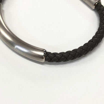エルメス ブレスレット トーテム レザー×メタル ブラウン系 メンズ HERMES