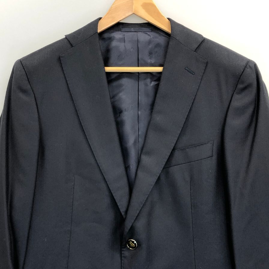 新品同様◆ベルベスト ウール シルク ジャケット 2釦 メンズ ダークネイビー メンズ サイズ48 Belvest 【AFA11】