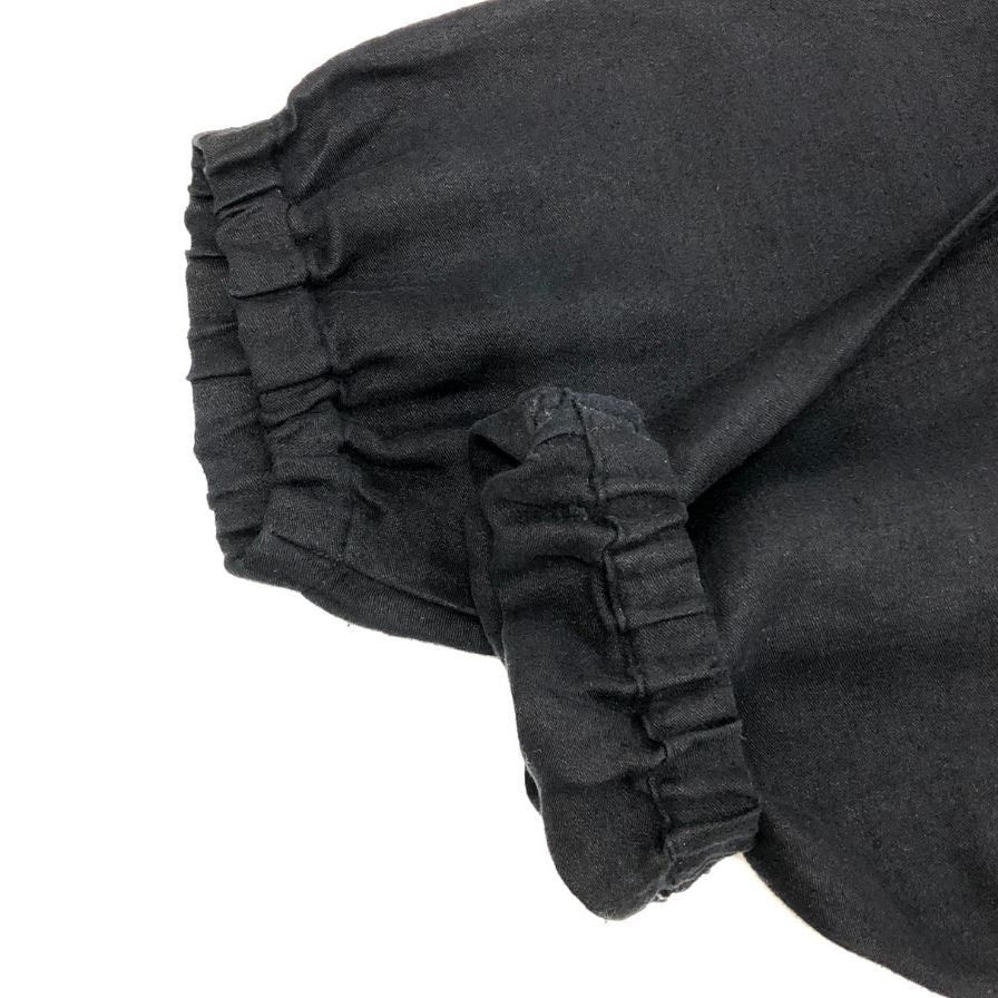 コモリ 25SS リネン サテン ドローストリングパンツ ブラック メンズ サイズ2 B01-03019 COMOLI 【AFB39】