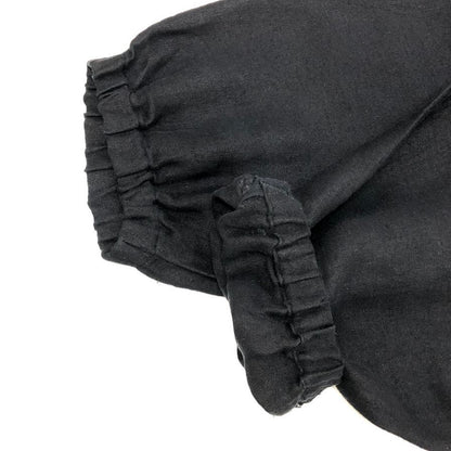 コモリ 25SS リネン サテン ドローストリングパンツ ブラック メンズ サイズ2 B01-03019 COMOLI 【AFB39】