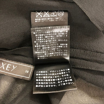 美品◆フォクシー ノースリーブ シースルー ブラック 38 25491 FOXEY 【AFB23】