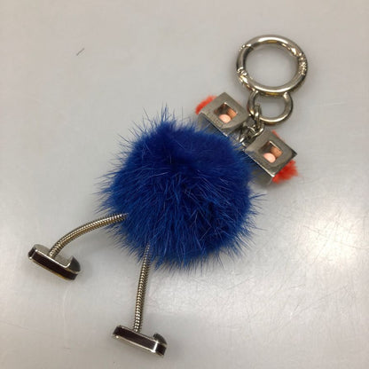 フェンディ モンスターチャーム キーホルダー ブルー FENDI【AFI18-3】【中古】