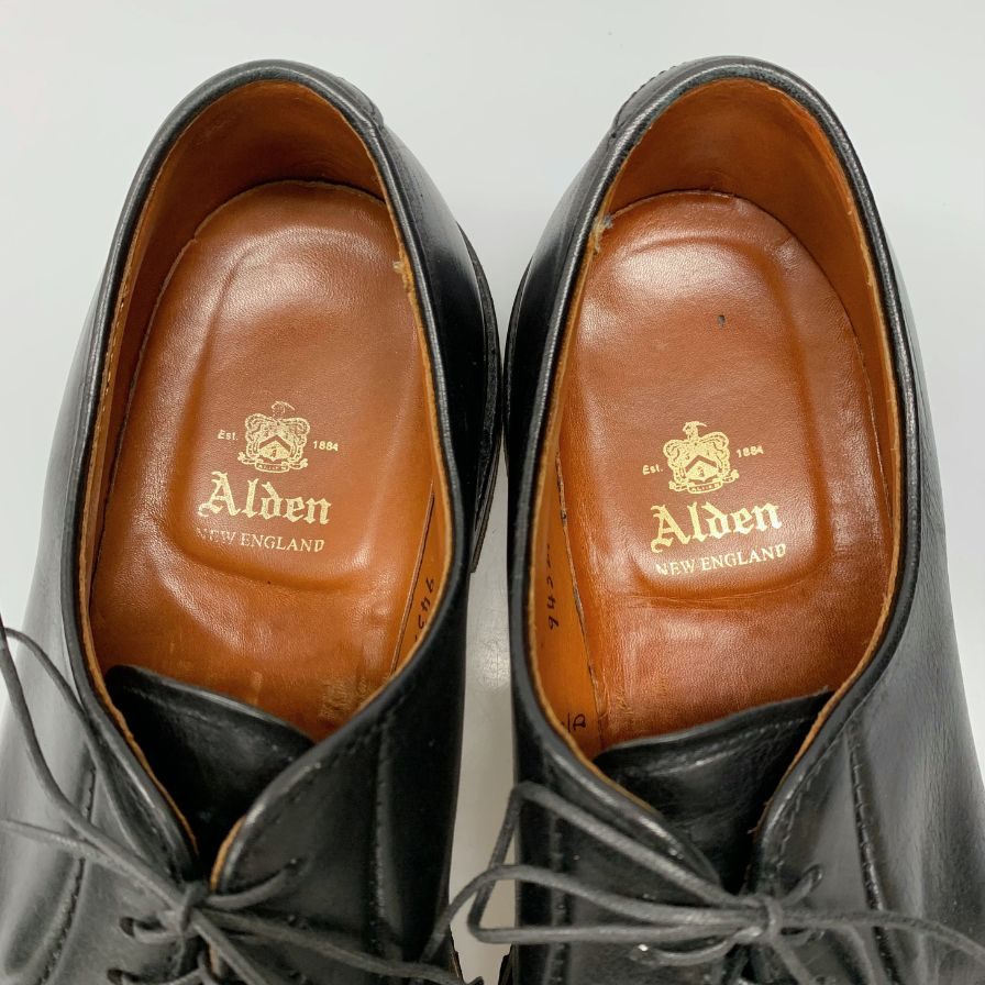 オールデン  プレーントゥ バリーラスト クロムエクセル メンズサイズ 8ハーフ 94327 ブラック ALDEN ビジネスシューズ 約26.0cm【LA】【中古】