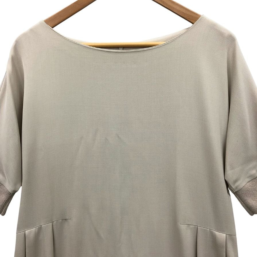 美品◆ファビアナフィリッピ 半袖ワンピース アイボリー レディース サイズ44 Fabiana Filippi 【AFB46】