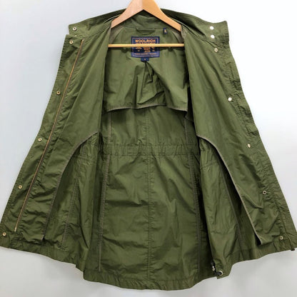 極美品◆ウールリッチ ウーレンミルズ ナイロンコート カーキ レディース サイズS WOOLRICH WOOLEN MILLS 【AFB5】