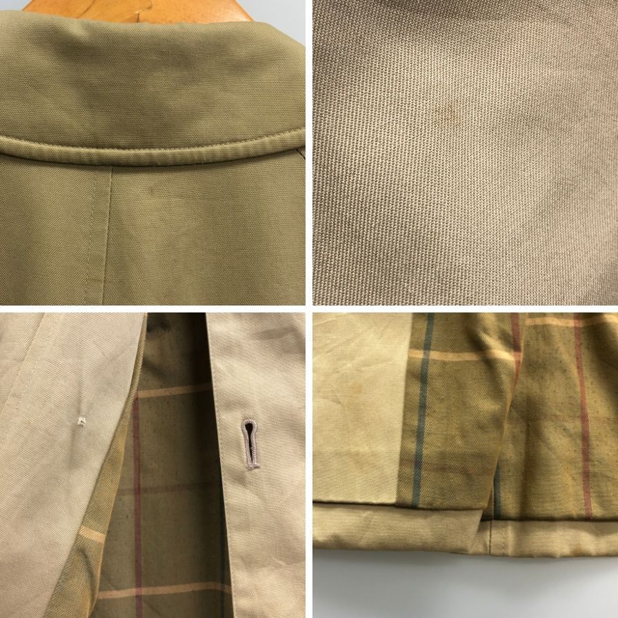 中古■バーバリー バルカラーコート 旧タグ イングランド製 ベージュ メンズ サイズ表記なし Burberry 【AFA1】