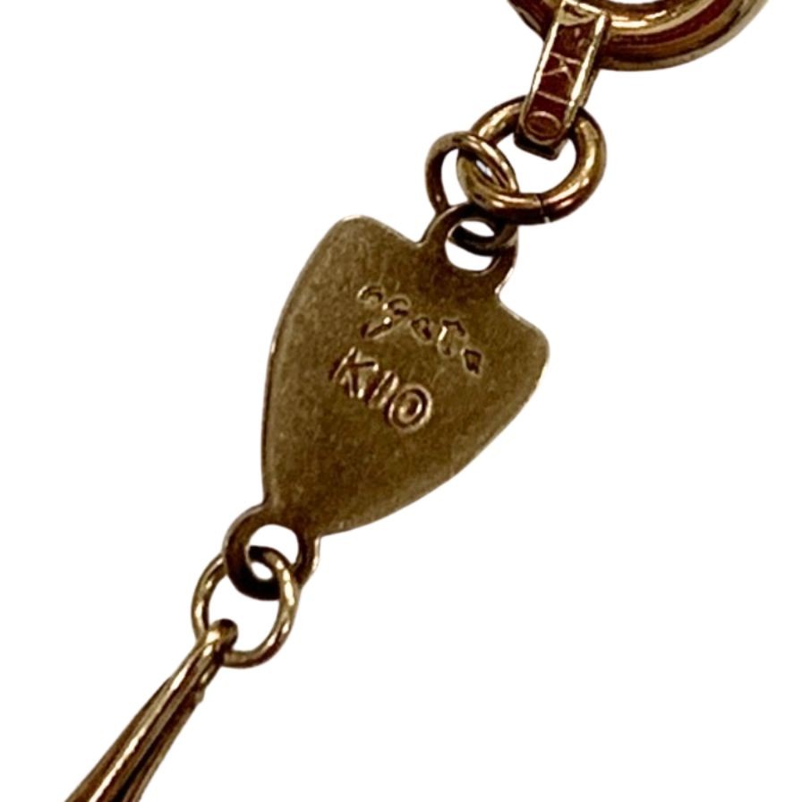 アガット チェーンネックレス 10k 総重量1.69g agate【AFI19】