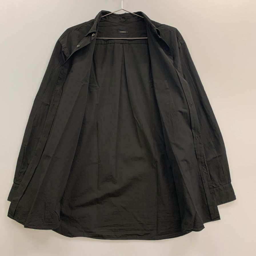 美品◆コモリ コモリシャツ ブラック メンズ サイズ2 E03-02008 COMOLI 【AFB11】