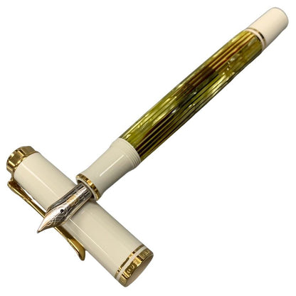 ペリカン 万年筆 スーベレーン ホワイトトータス ストライプ ペン先14C-585 F字 PELIKAN Souveran【AFI15】