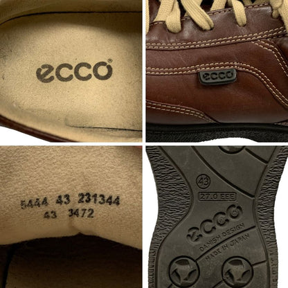 エコー レザースニーカー 5444 ブラウン サイズ27EEE ecco 約27.0cm【AFC43】