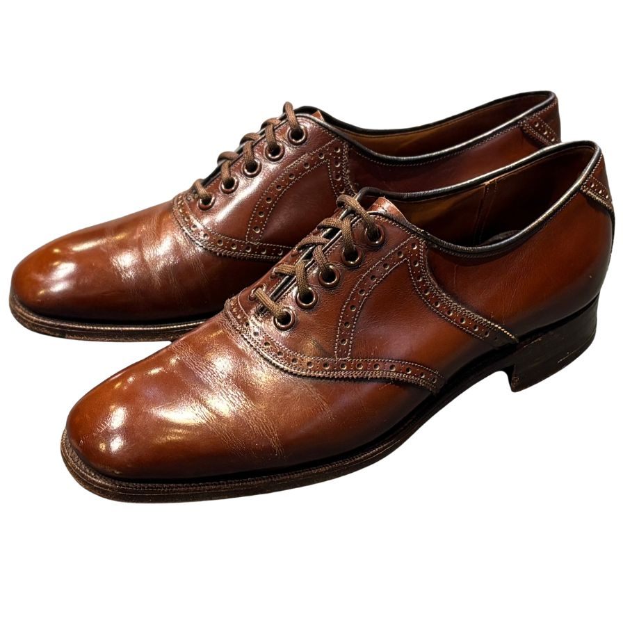 チャーチ レザーシューズ サドルシューズ 2都市 ブラウン メンズ サイズ7.5D church ビジネスシューズ 約26.0cm【LA】【中古】