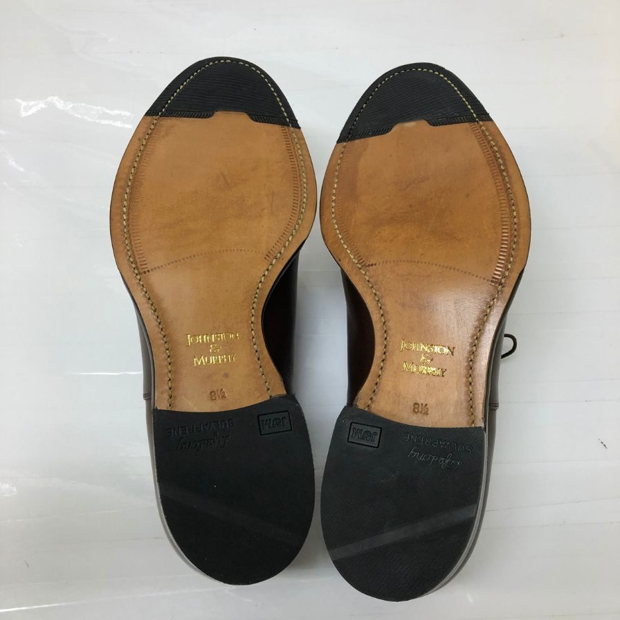 ジョンストン＆マーフィー レザーシューズ ストレートチップ アリストクラフト メンズ サイズ8.5 ブラウン JOHNSTON & MURPHY 約26.5cm【AFD12】