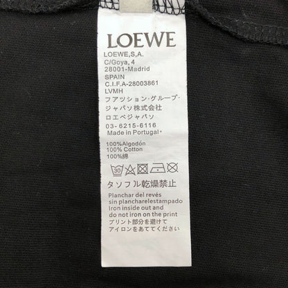 美品◆ロエベ スタジオジブリ Tシャツ ハウルの動く城 カルシファー アナグラム ロゴ 刺繍ポケット HB44Y22X07レディース サイズXS ブラック  LOEWE 【AFB21】