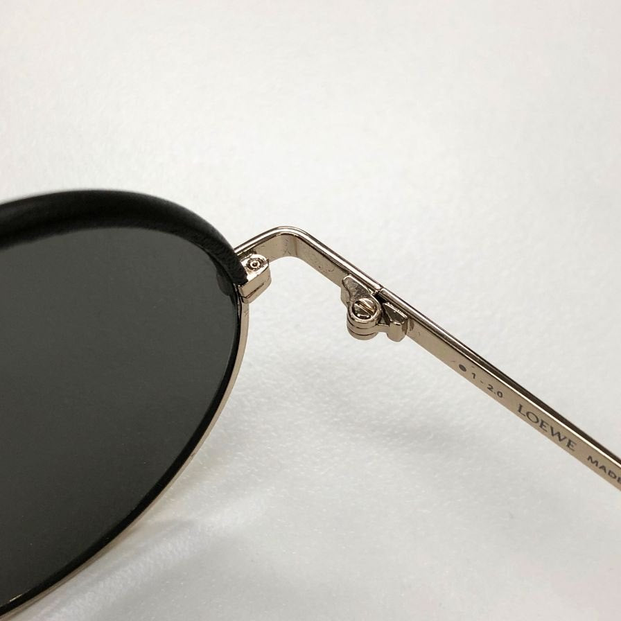 ロエベ ラウンドフレームサングラス LW40058U 28N 49□21 ユニセックス シルバー LOEWE【AFI7】