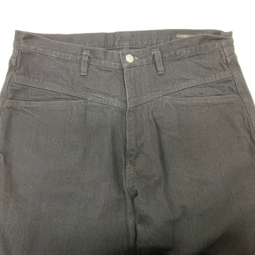 コモリ 25AW ブラックデニム テーパードパンツ ブラック メンズ サイズ2 C03-03005 COMOLI 【AFB10】