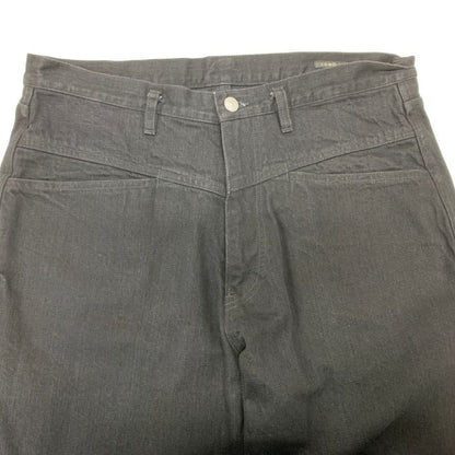 コモリ 25AW ブラックデニム テーパードパンツ ブラック メンズ サイズ2 C03-03005 COMOLI 【AFB10】