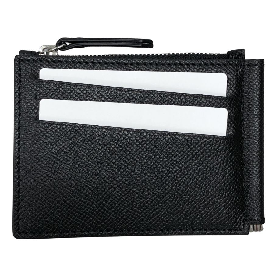 メゾンマルジェラ マネークリップ レザー 二つ折り財布 4ステッチ 小銭入れ 札 SA1UI0018 ブラック Maison Margiela【AFI11】