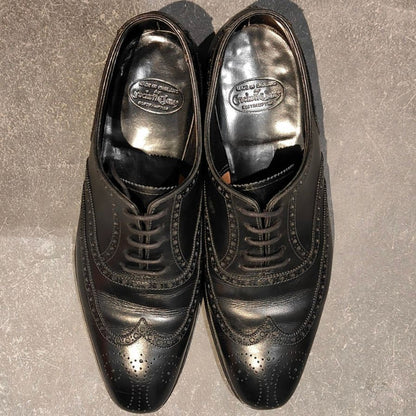 クロケット&ジョーンズ レザーシューズ クリフォード ウイングチップ ブラック サイズUK6.5D メンズ Crockett&Jones ビジネスシューズ 約25.0cm【LA】【中古】