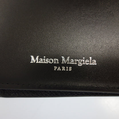 極美品◆メゾンマルジェラ 折り畳み財布 4ステッチ SA1UI0019 ブラック Maison Margiela【AFI19】