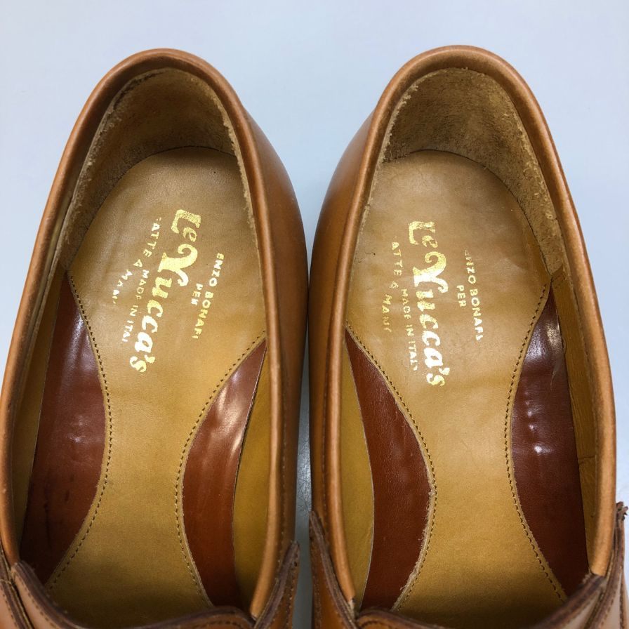レユッカス タッセルローファー カーフ ブラウン サイズ40.5 Le Yucca's ローファー 約25.5cm【LA】【中古】