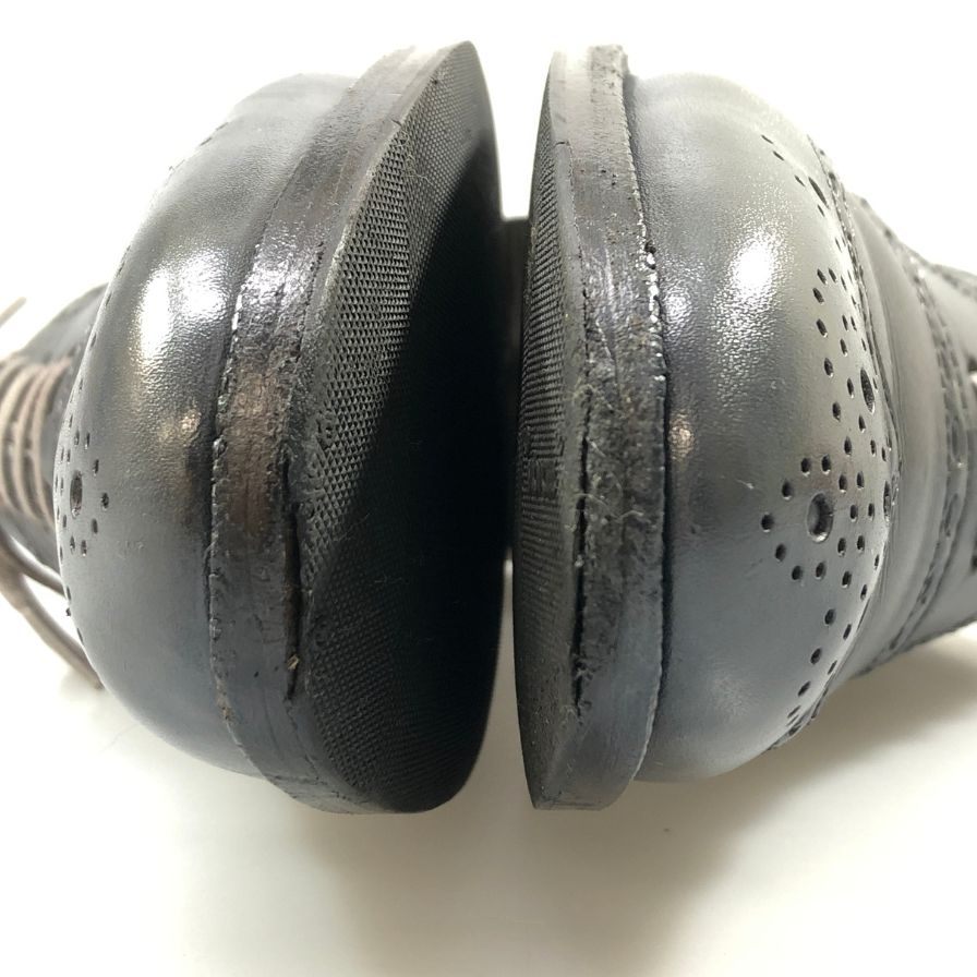 ボッテガ ヴェネタ レザーシューズ ウィングチップ グレー系 レディース サイズ35.5 BOTTEGA VENETA 約22.5cm【AFC41】