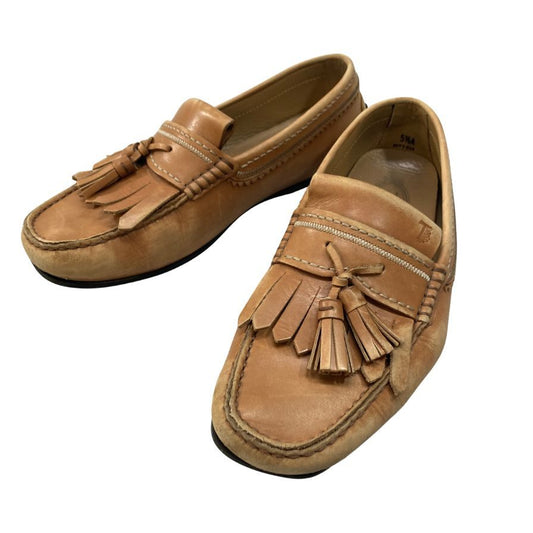 トッズ ドライビングシューズ タッセル メンズ ブラウン サイズ5.5 TOD‘S 約24.5cm【AFC29】