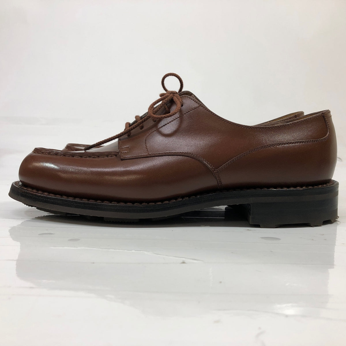 ジェイエムウエストン 641 レザー ゴルフシューズ Uチップ メンズ ブラウン サイズ6D J.M.WESTON ビジネスシューズ 約24.5cm【LA】【中古】
