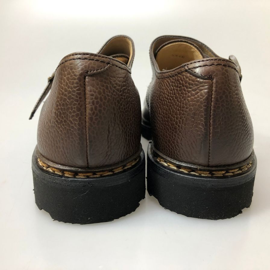 パラブーツ ダブルモンク ウィリアム  グレインレザー ブラウン ブラウン メンズ サイズUK6.5 PARABOOT ビジネスシューズ 約25.0cm【LA】【中古】