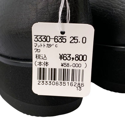 新宿屋 レザーパンプス マットトカゲ 3330-635 25cm レディース ブラック shinjukuya 約25.0cm【7-17】