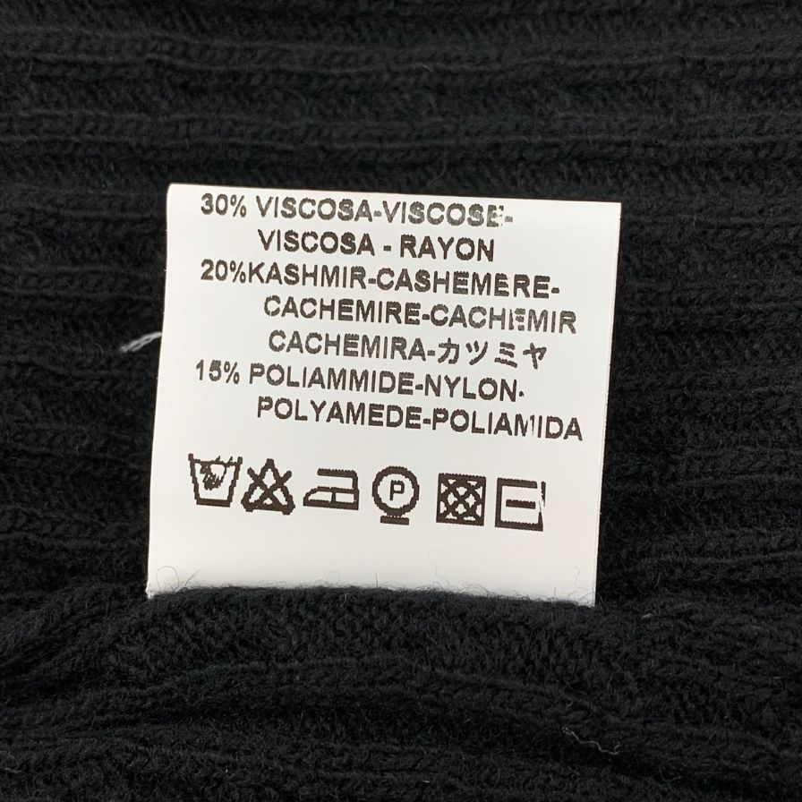 美品◆ヴァレンティノ ローマ カーディガン カシミア混 レディース サイズ44 ブラック VALENTINO ROMA 【AFB20】