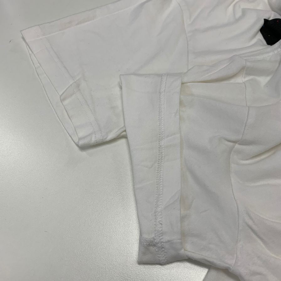極美品◆ビームスティー Tシャツ 別注オッドタクシー スカートとPUNPEE ホワイト メンズ サイズL BEAMST ODDTAXI 【AFB1】